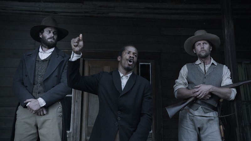 Armie Hammer, Nate Parker and Jayson Warner Smith in The Birth of a Nation (Elliot Davis)